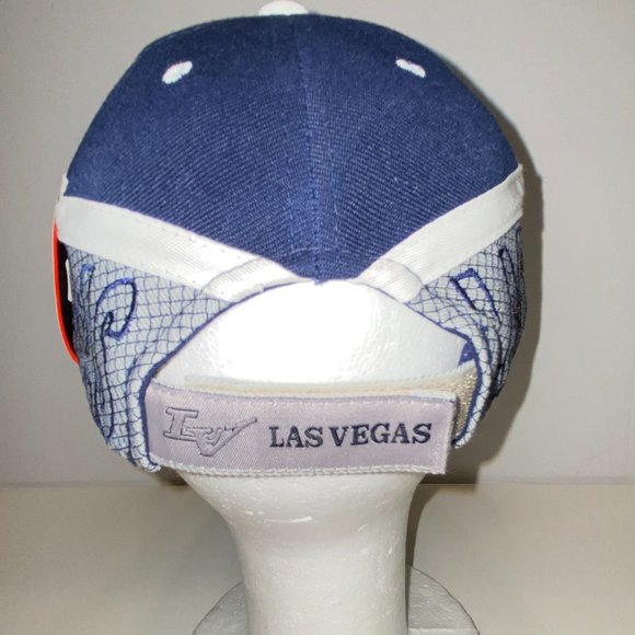 NEW Adult Las Vegas Embroidered Baseball Cap Grey and Navy Blue - Picture 5 of 6